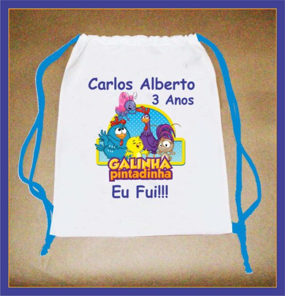 50 Mochilas em OXFOR 20x30 cm cordão colorido