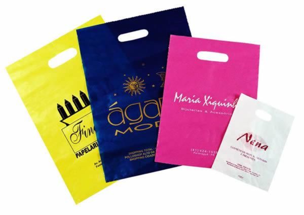 Sacolas Plástica Personalizada em Silk 100 un